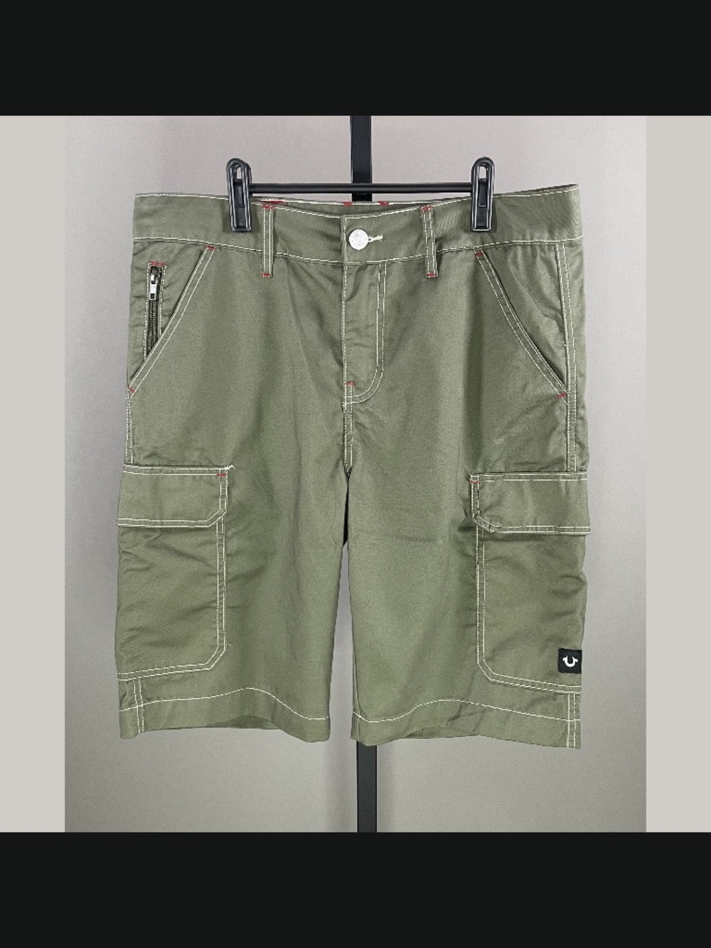 NEW True Religion Shorts Mens 32 green cargo designer summer casual street